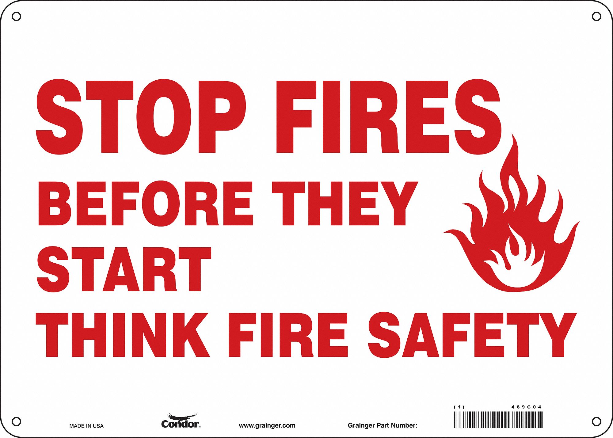 Safety Sign: Polyethylene, Mounting Holes Sign Mounting, 10 in x 14 in Nominal Sign Size, No Header