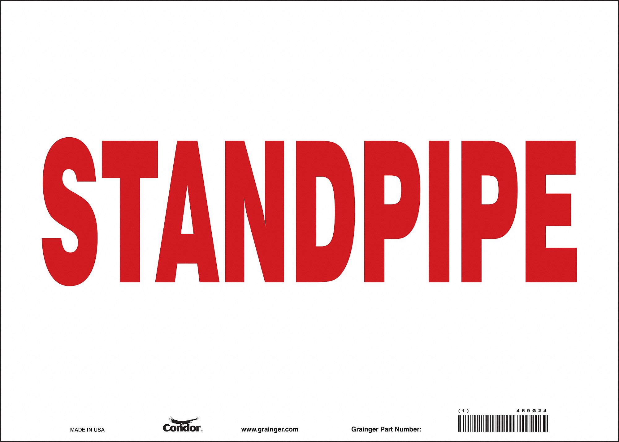 Safety Sign: Vinyl, Adhesive Sign Mounting, 10 in x 14 in Nominal Sign Size, Not Retroreflective