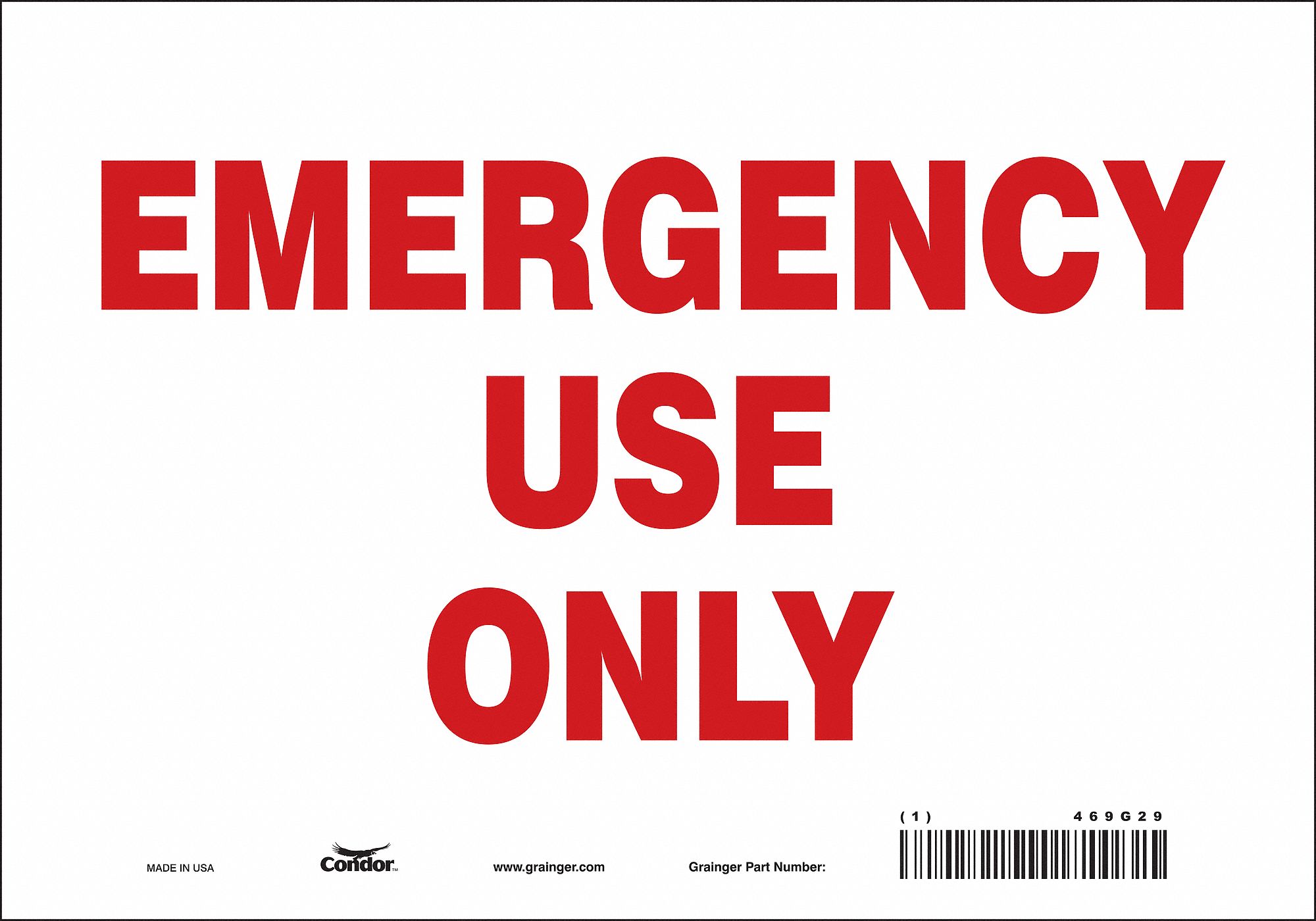 Safety Sign: Vinyl, Adhesive Sign Mounting, 7 in x 10 in Nominal Sign Size, Not Retroreflective