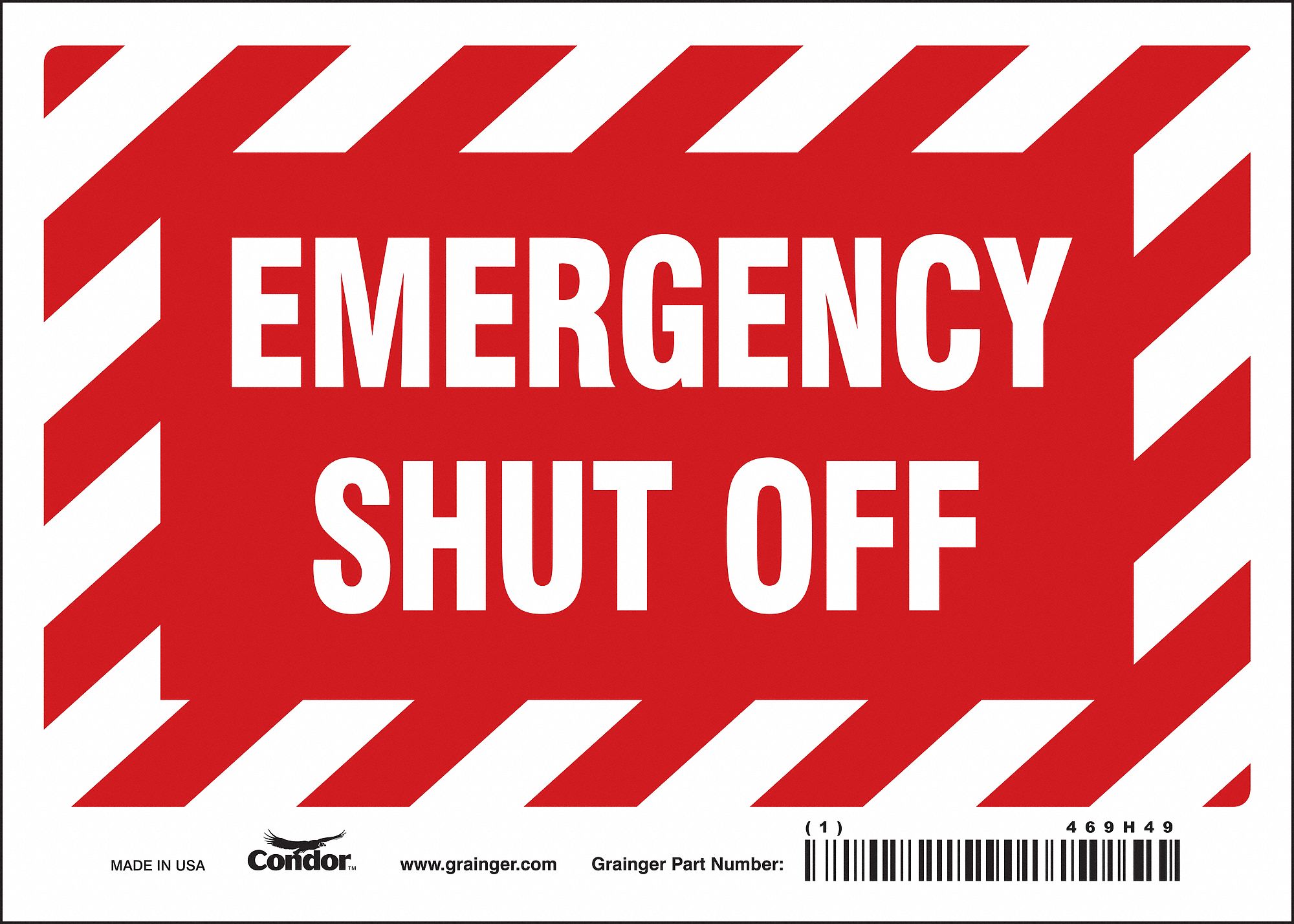 PANNEAU SECURITE,5PO X 7PO,VINYLE