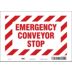 Emergency Conveyor Stop Signs