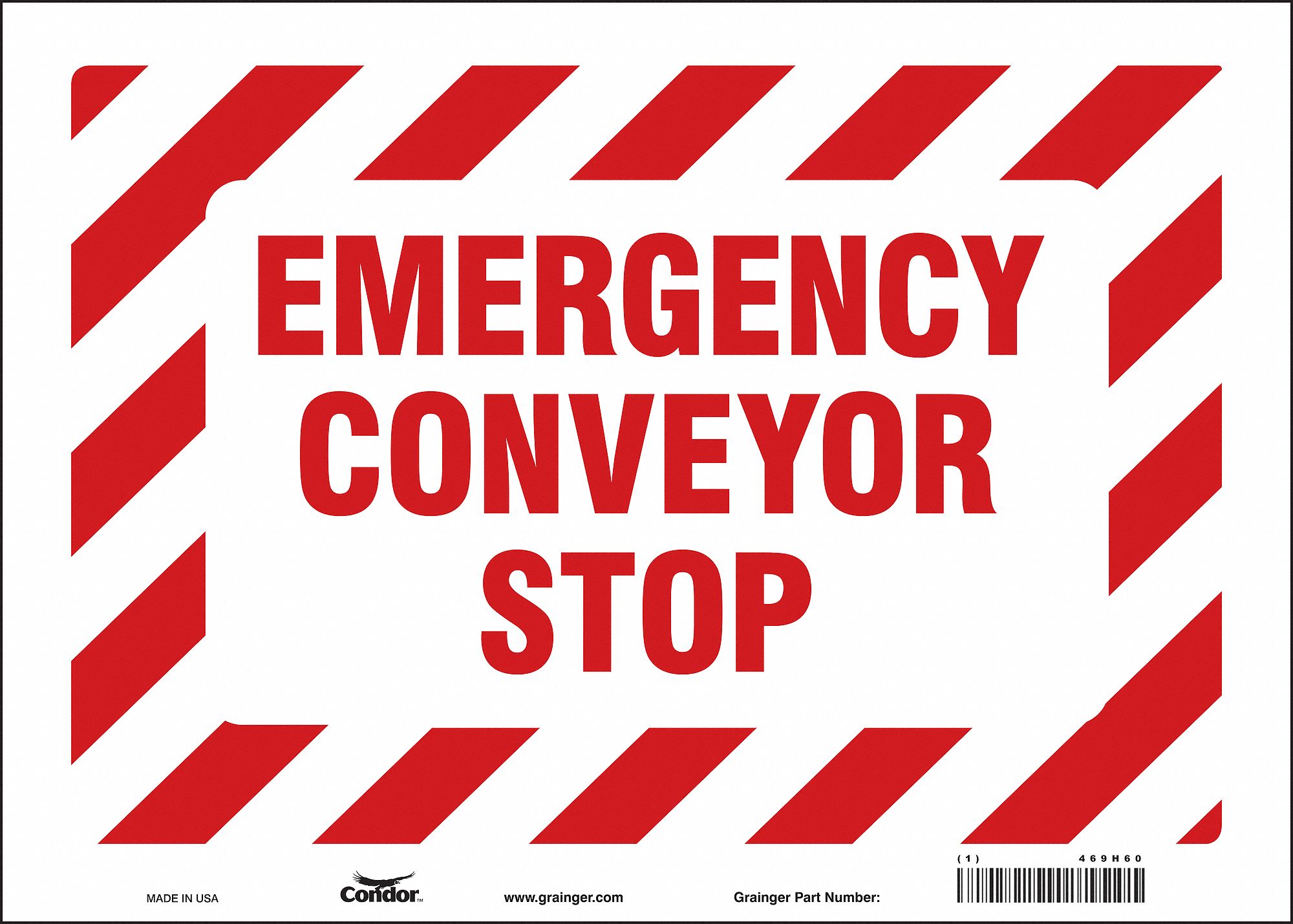Safety Sign: Vinyl, Adhesive Sign Mounting, 10 in x 14 in Nominal Sign Size, Not Retroreflective