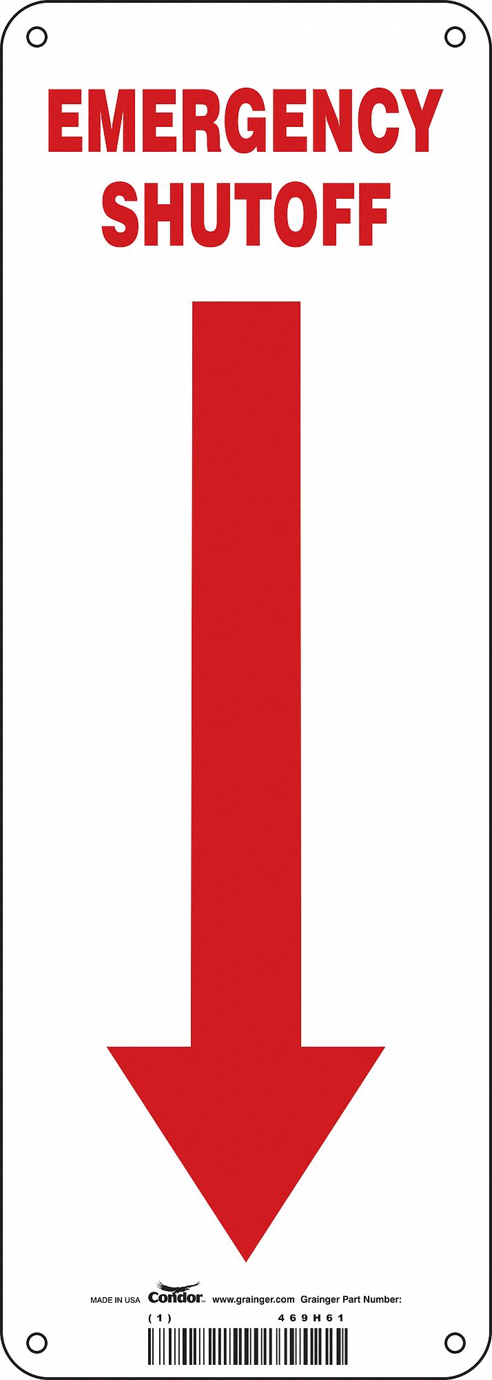 Safety Sign, 14 in x 5 in, Aluminum