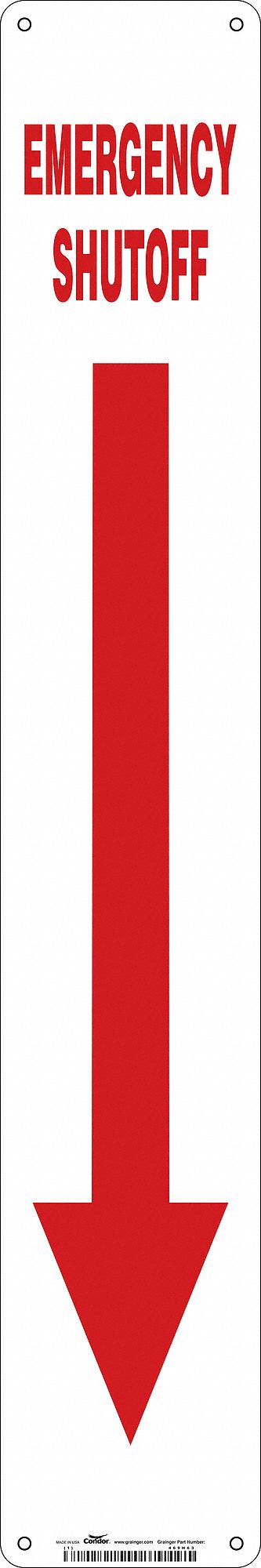 Safety Sign, 24 in x 4 in, Aluminum
