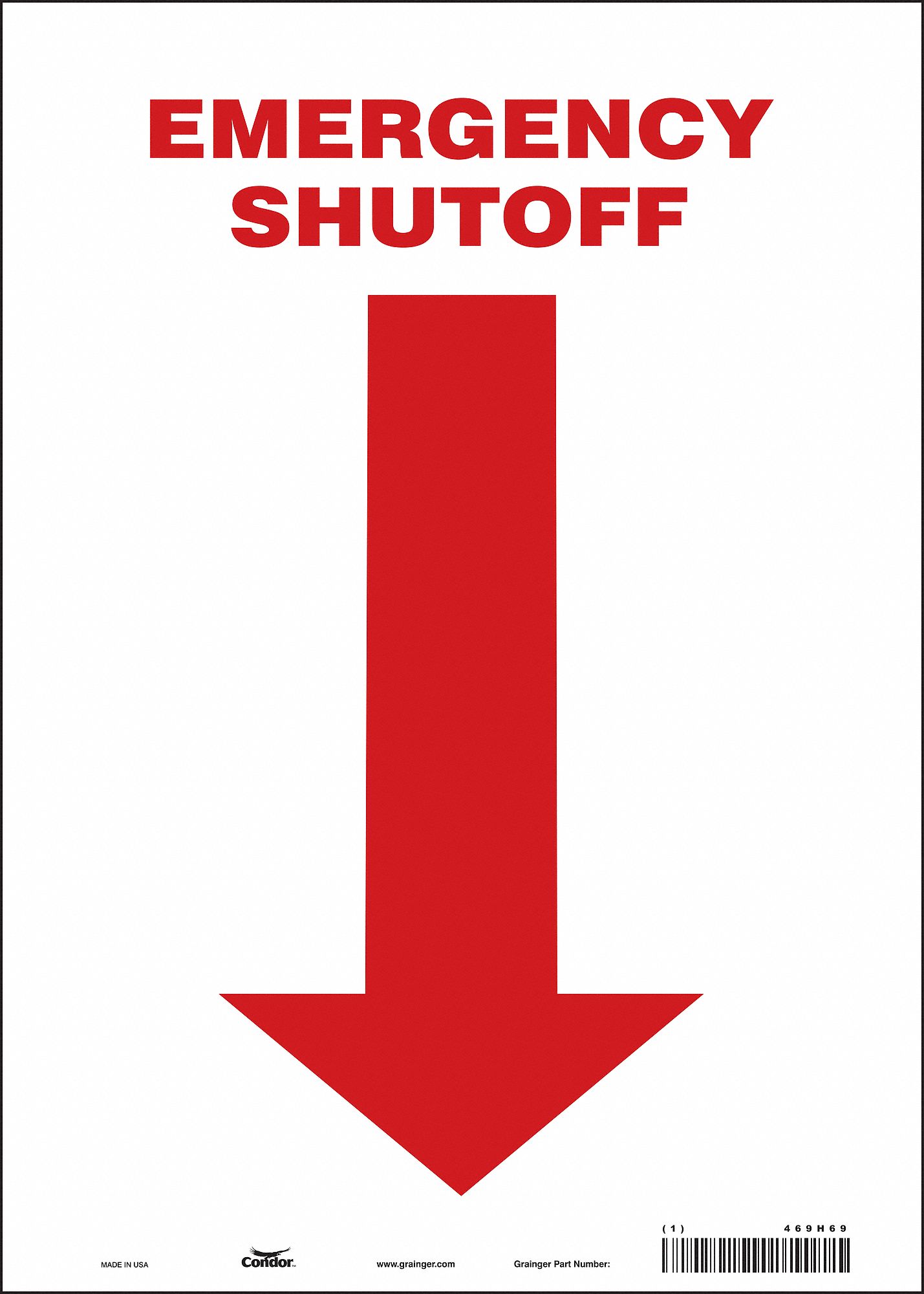 Safety Sign: Vinyl, Adhesive Sign Mounting, 14 in x 10 in Nominal Sign Size, Not Retroreflective