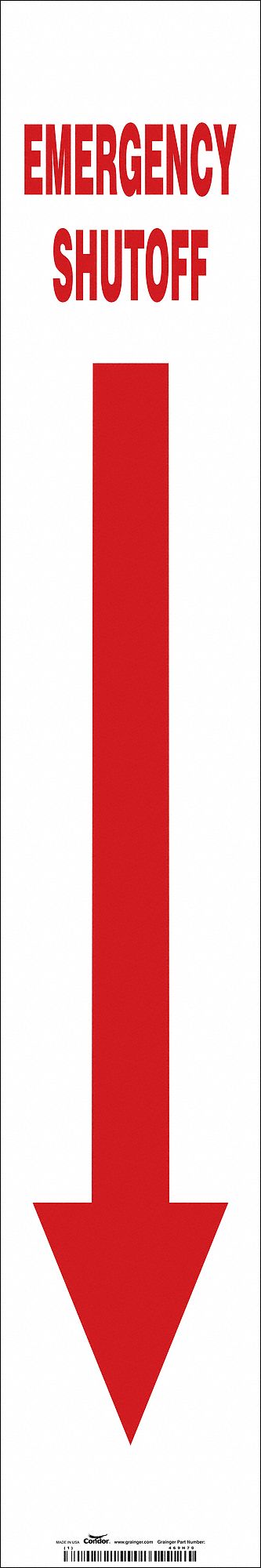 Safety Sign, 24 in x 4 in, Vinyl