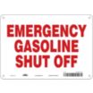 Emergency Gasoline Shut Off Signs