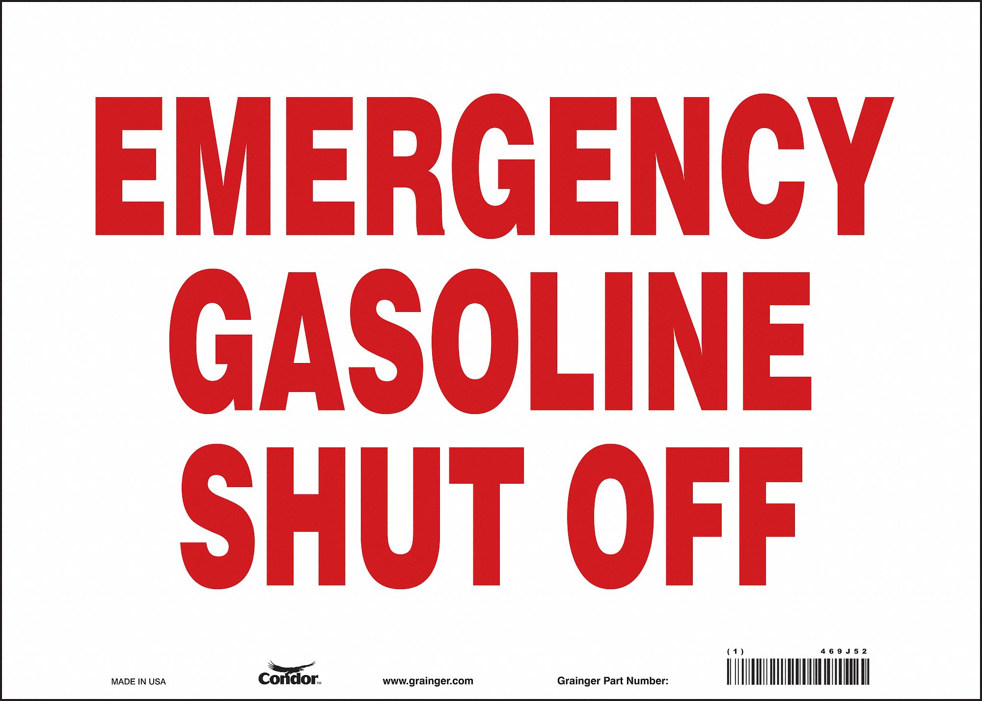 Safety Sign: Vinyl, Adhesive Sign Mounting, 10 in x 14 in Nominal Sign Size, Not Retroreflective