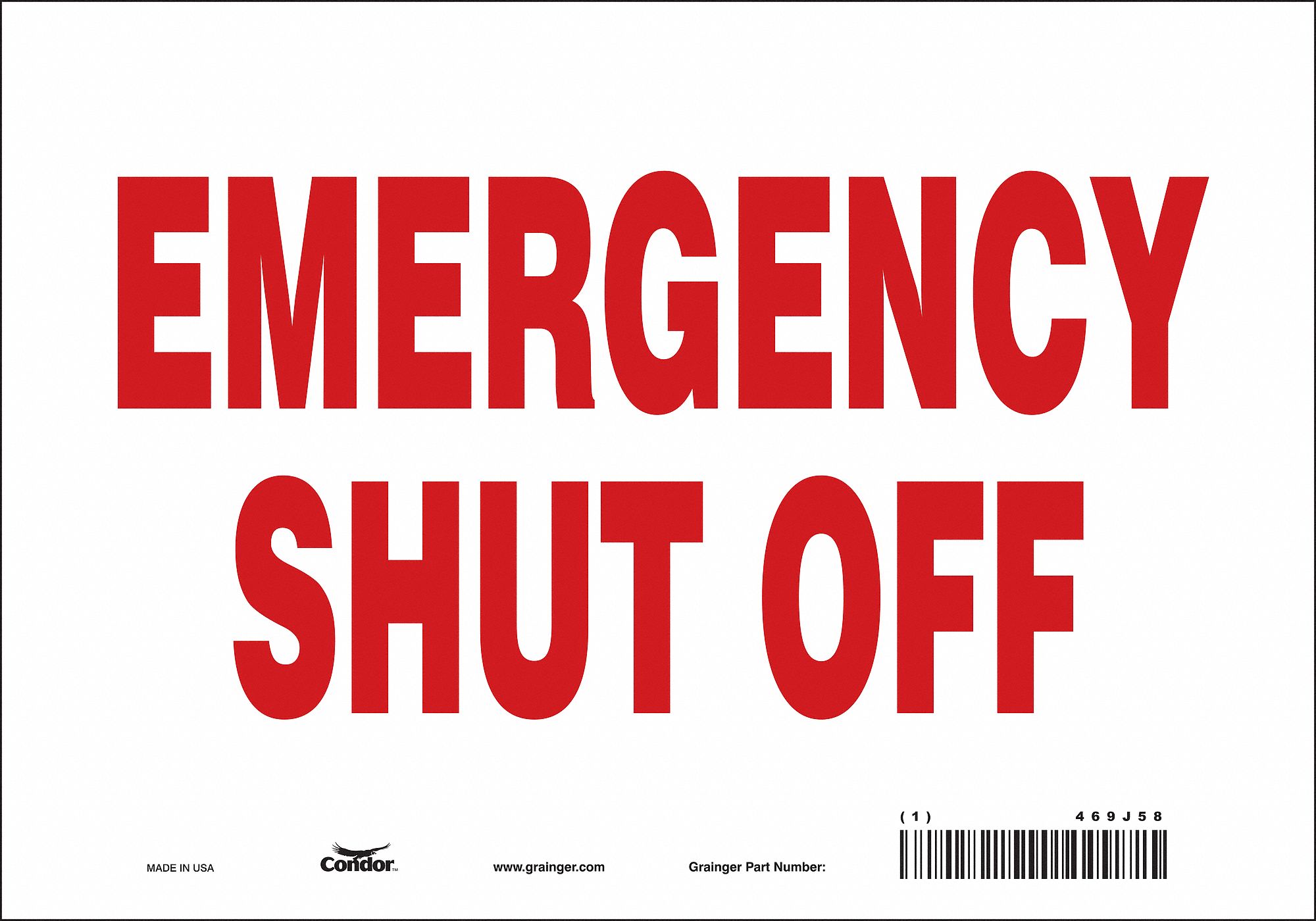 Safety Sign: Vinyl, Adhesive Sign Mounting, 7 in x 10 in Nominal Sign Size, Not Retroreflective