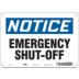 Notice: Emergency Shut-Off Signs