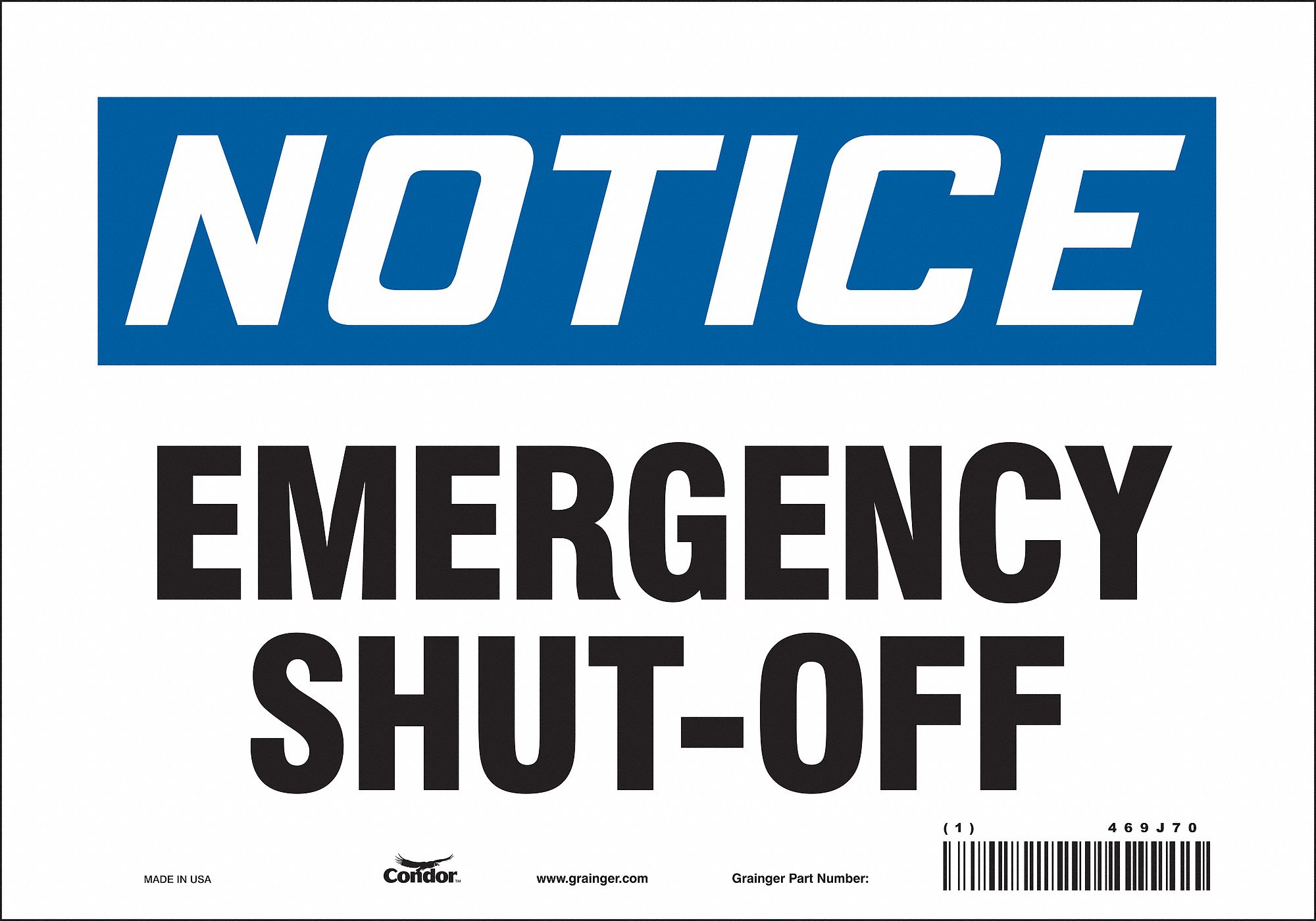 Safety Sign: Vinyl, Adhesive Sign Mounting, 7 in x 10 in Nominal Sign Size, Not Retroreflective