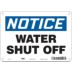 Notice: Water Shut Off Signs