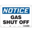 Notice: Gas Shut Off Signs