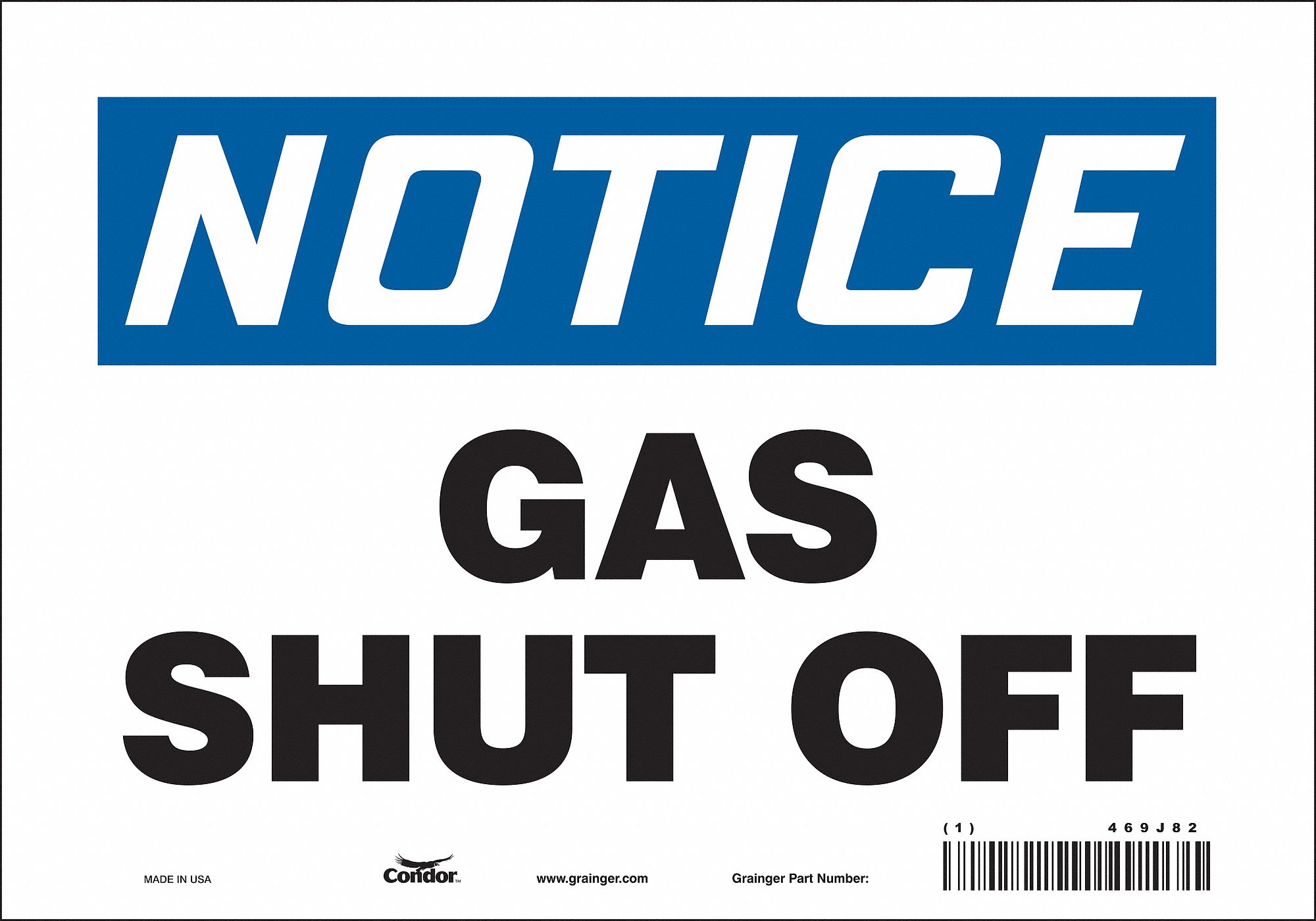 Safety Sign: Vinyl, Adhesive Sign Mounting, 7 in x 10 in Nominal Sign Size, Not Retroreflective