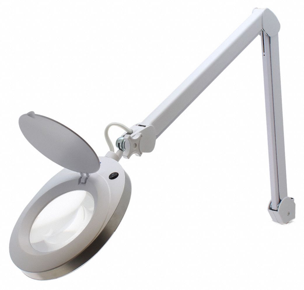AVEN Round Magnifier Light Magnifier Light, 3x, 560 lm, 8 Diopter, White, Round, Clamp Base