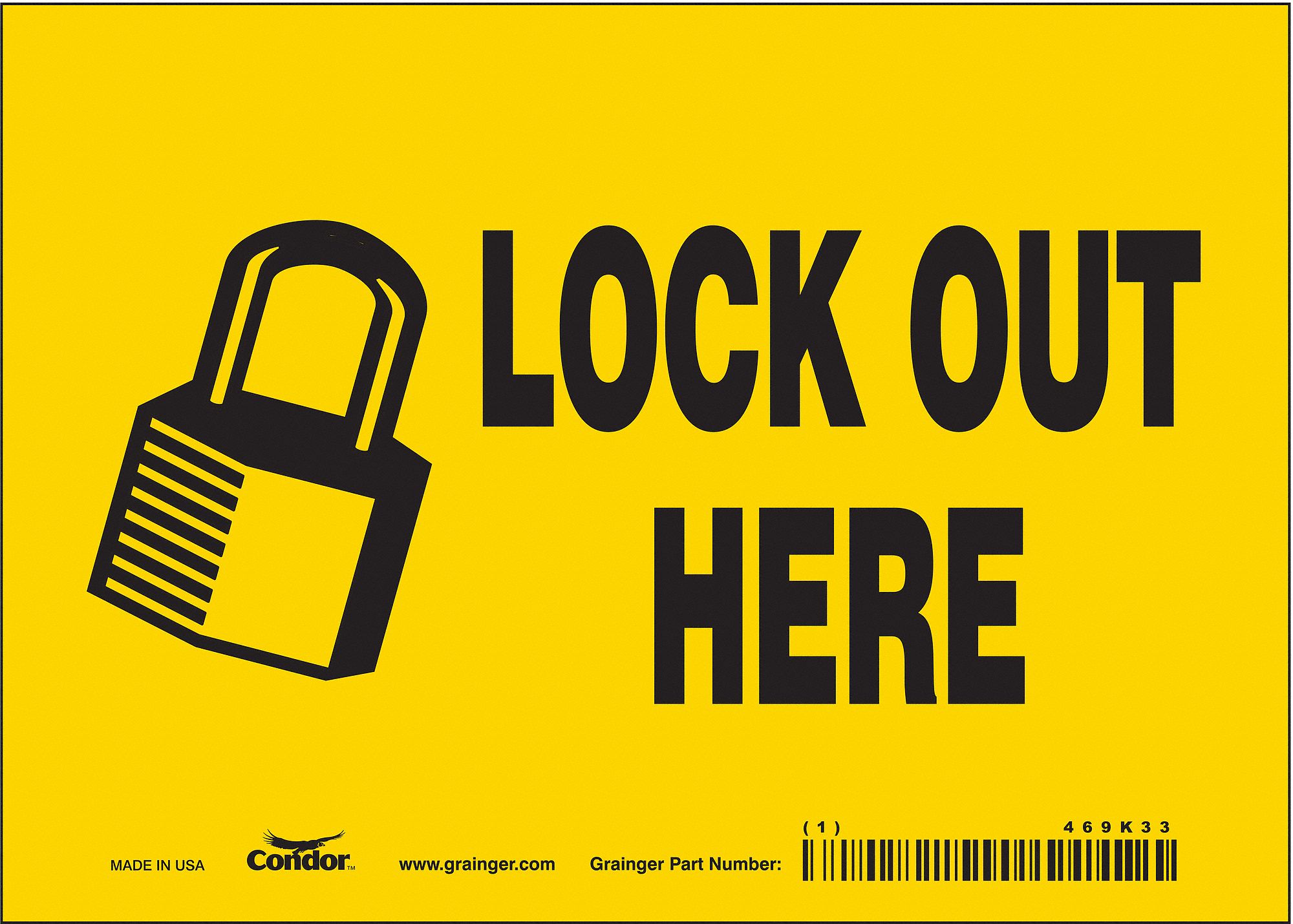 PANNEAU SECURITE,5PO X 7PO,VINYLE