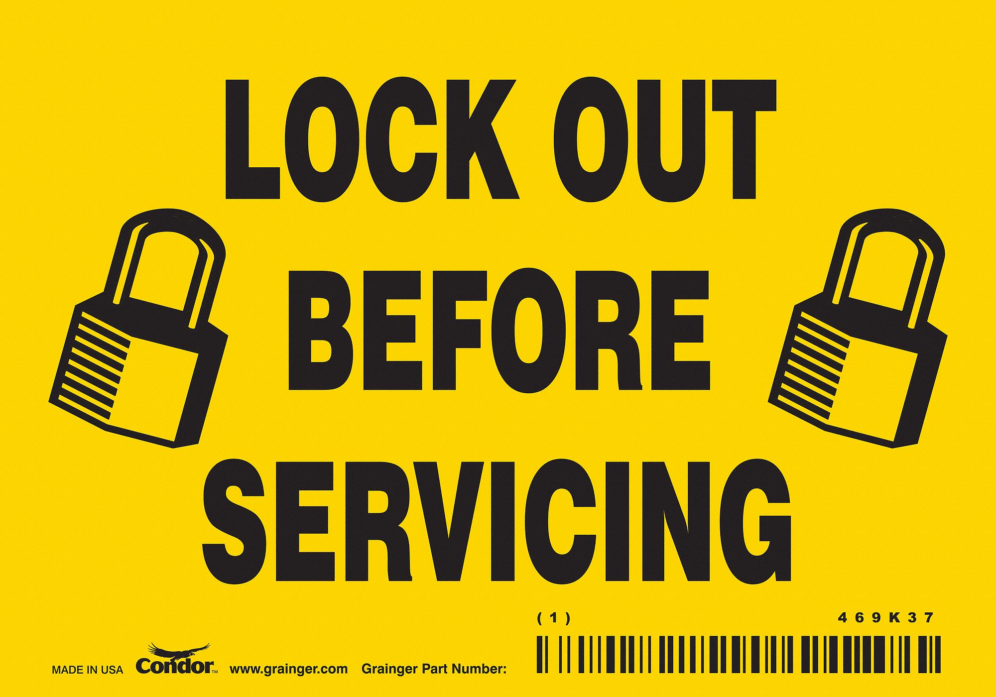 Safety Sign: Vinyl, Adhesive Sign Mounting, 3 1/2 in x 5 in Nominal Sign Size, Not Retroreflective