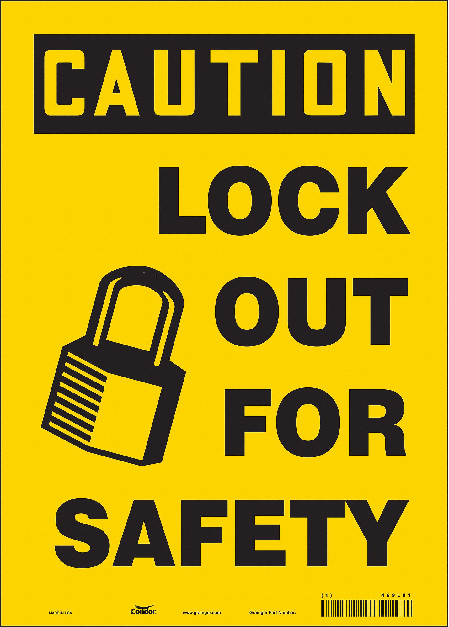 SAFETY SIGN,10" W,14" H,0.004" THICKNESS