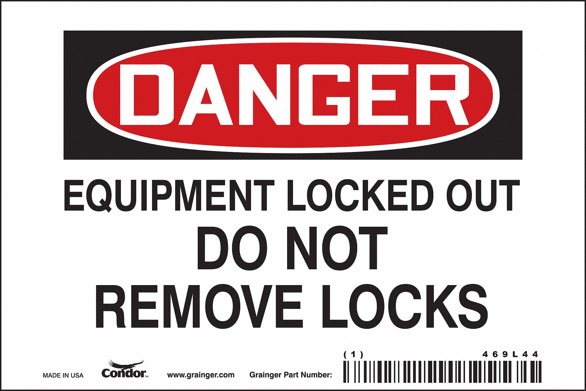 Safety Sign, 4 in x 6 in, Magnetic Vinyl