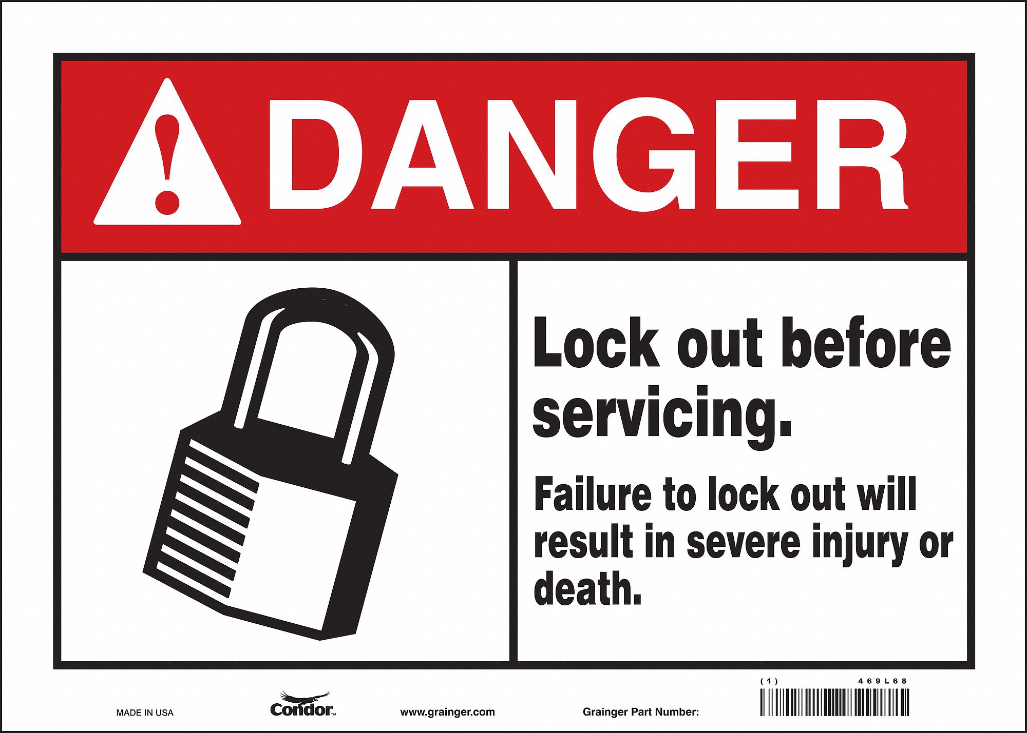 Safety Sign: Vinyl, Adhesive Sign Mounting, 10 in x 14 in Nominal Sign Size, Not Retroreflective