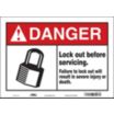 Danger: Lock Out Before Servicing. Failure To Lock Out Will Result In Severe Injury Or Death. Signs