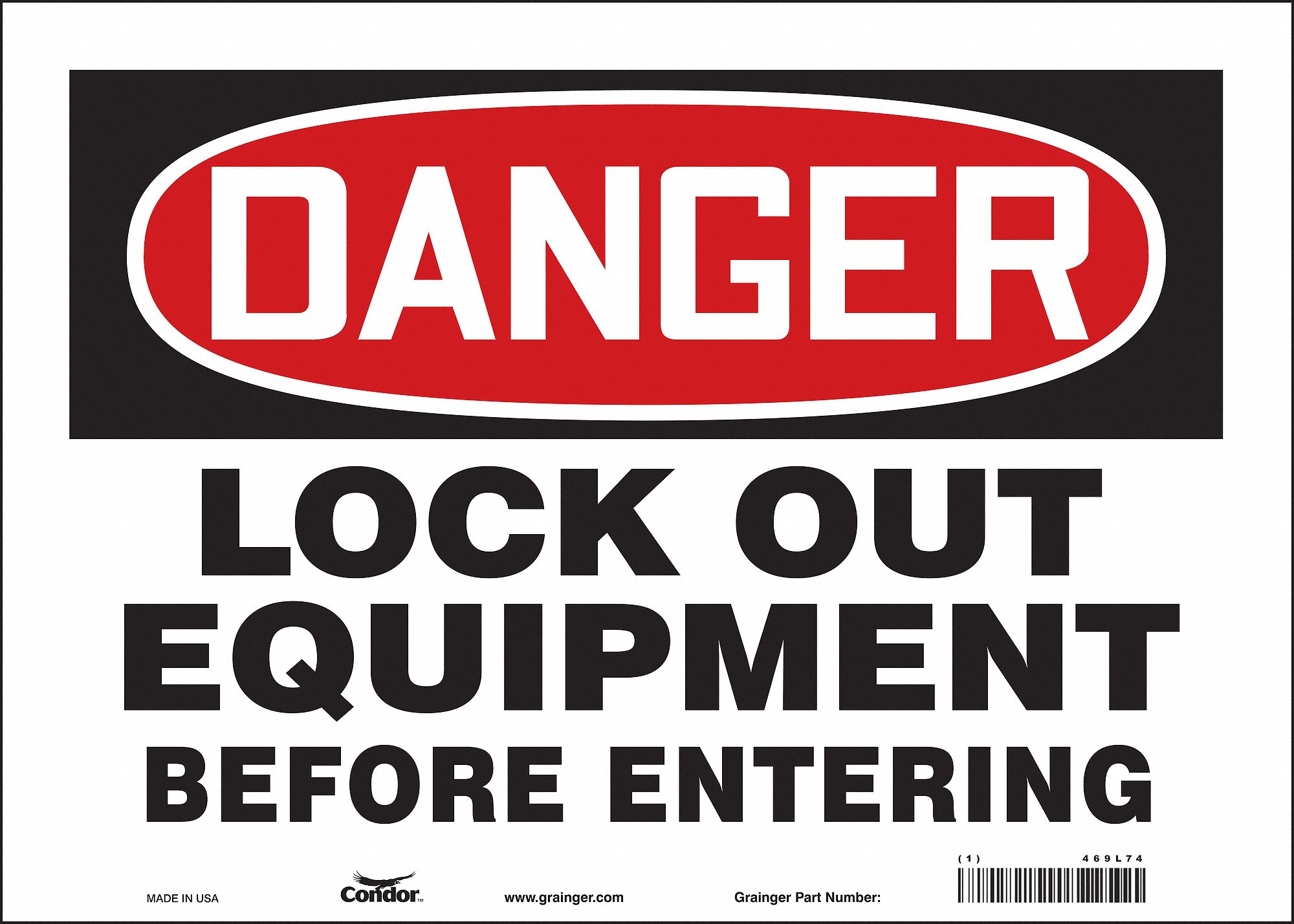 Safety Sign: Vinyl, Adhesive Sign Mounting, 10 in x 14 in Nominal Sign Size, Not Retroreflective