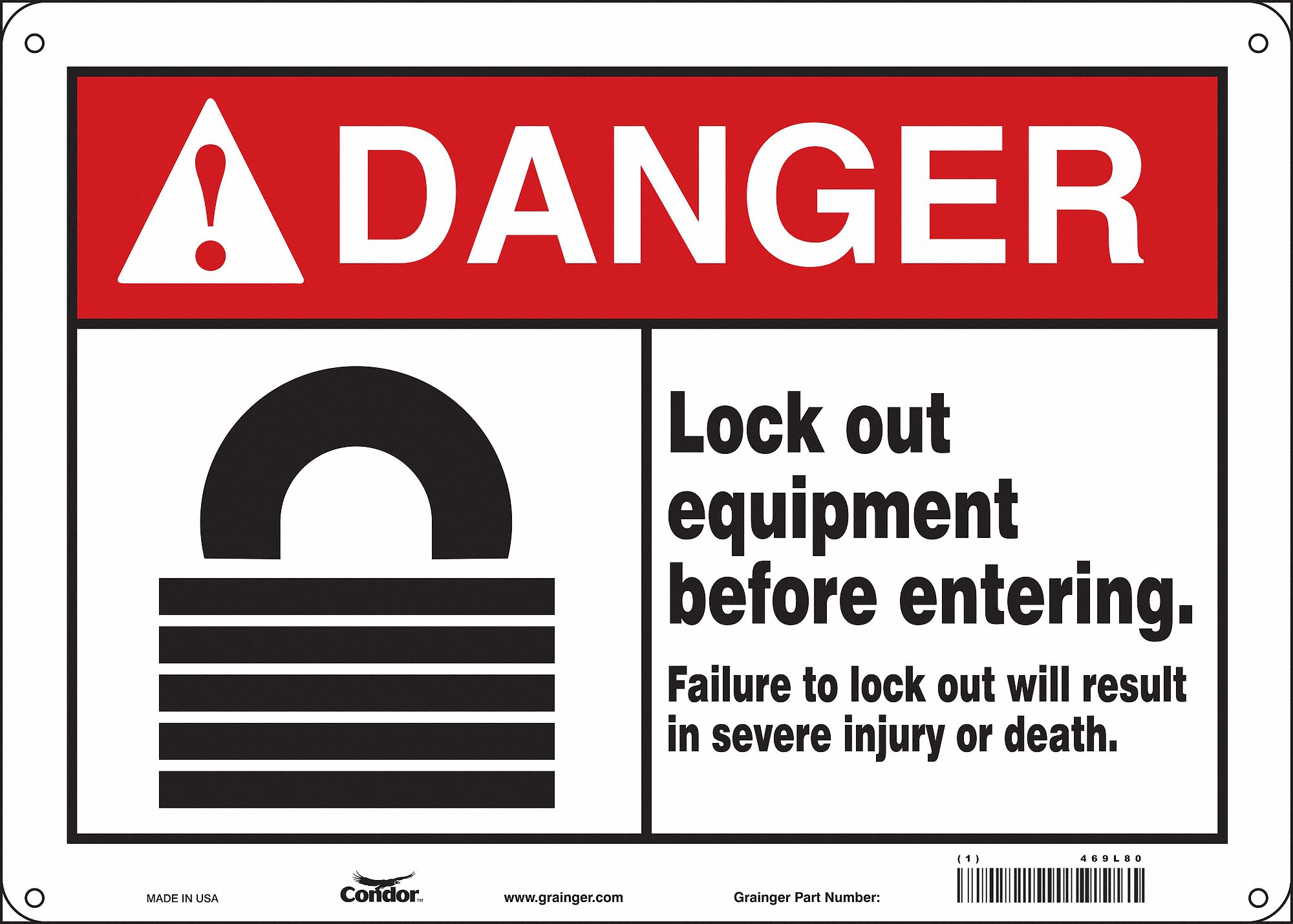 Safety Sign: Vinyl, Adhesive Sign Mounting, 10 in x 14 in Nominal Sign Size, Not Retroreflective