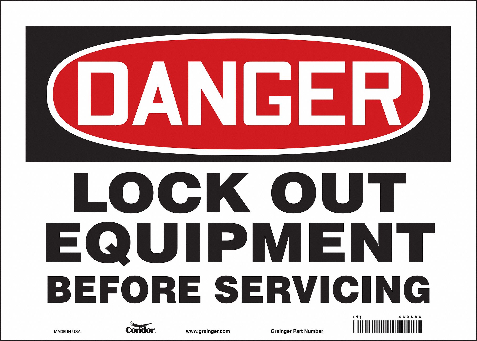 Safety Sign: Vinyl, Adhesive Sign Mounting, 10 in x 14 in Nominal Sign Size, Not Retroreflective