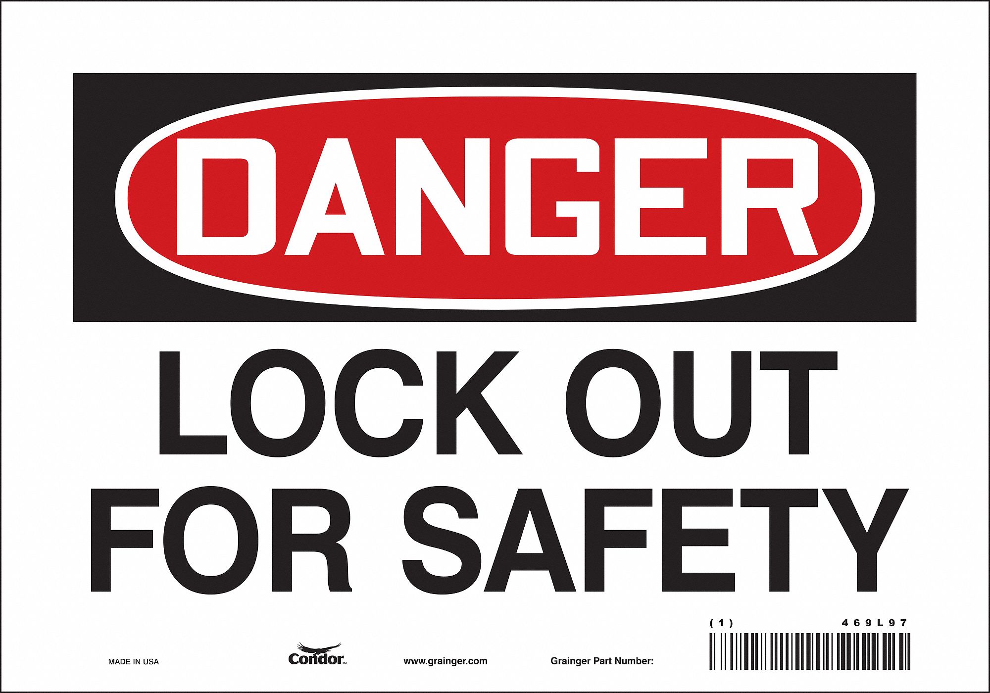 Safety Sign: Vinyl, Adhesive Sign Mounting, 7 in x 10 in Nominal Sign Size, Not Retroreflective
