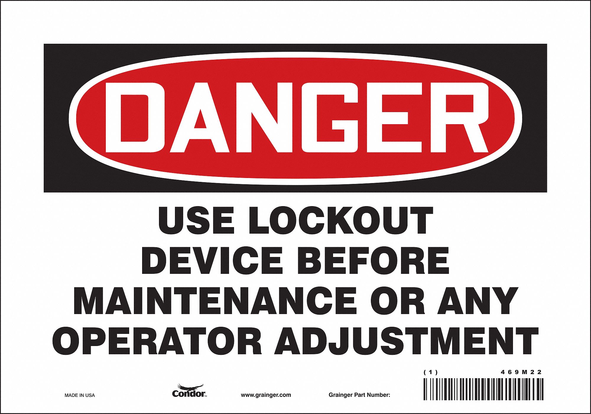 Safety Sign: Vinyl, Adhesive Sign Mounting, 7 in x 10 in Nominal Sign Size, Not Retroreflective