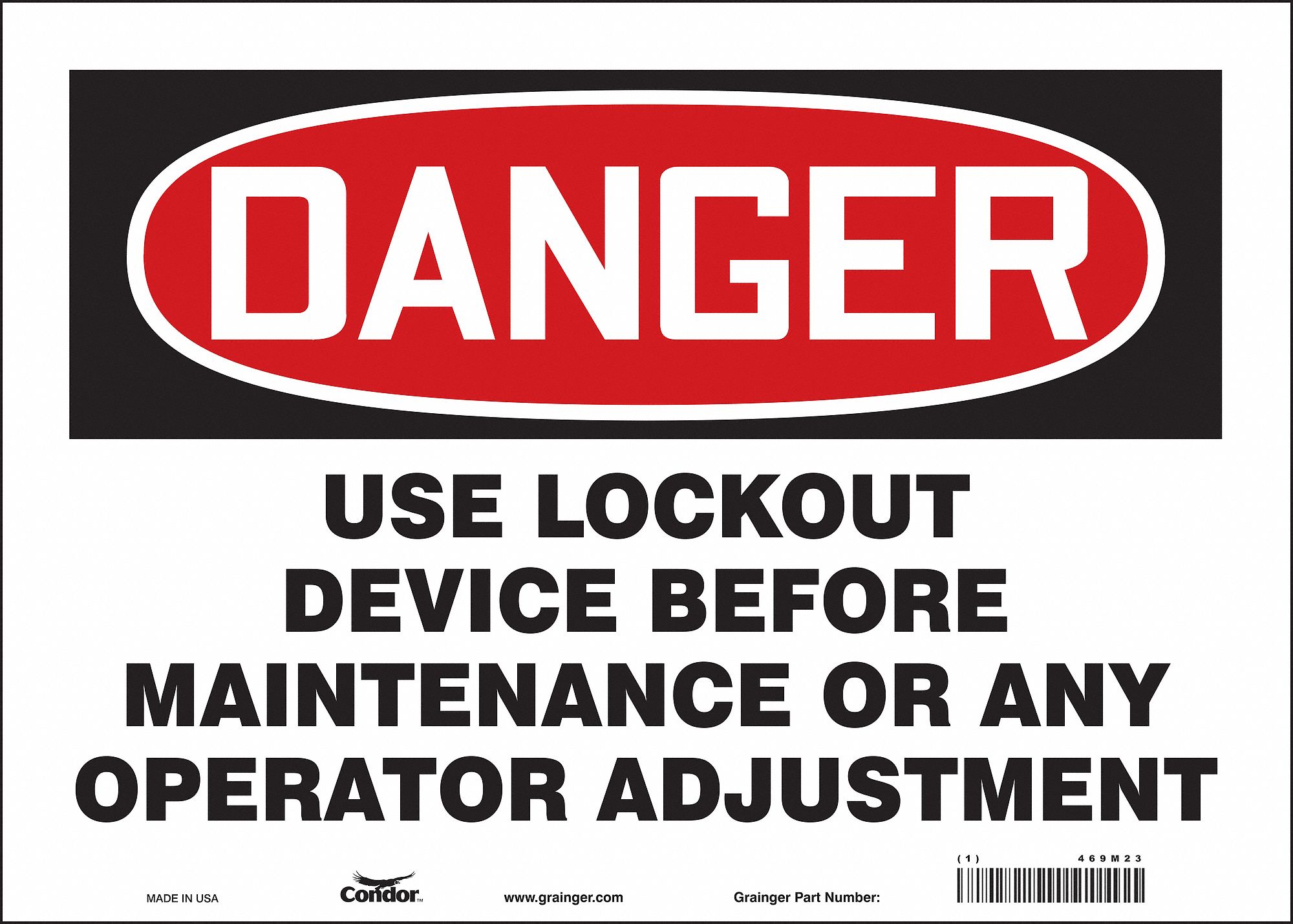 Safety Sign: Vinyl, Adhesive Sign Mounting, 10 in x 14 in Nominal Sign Size, Not Retroreflective