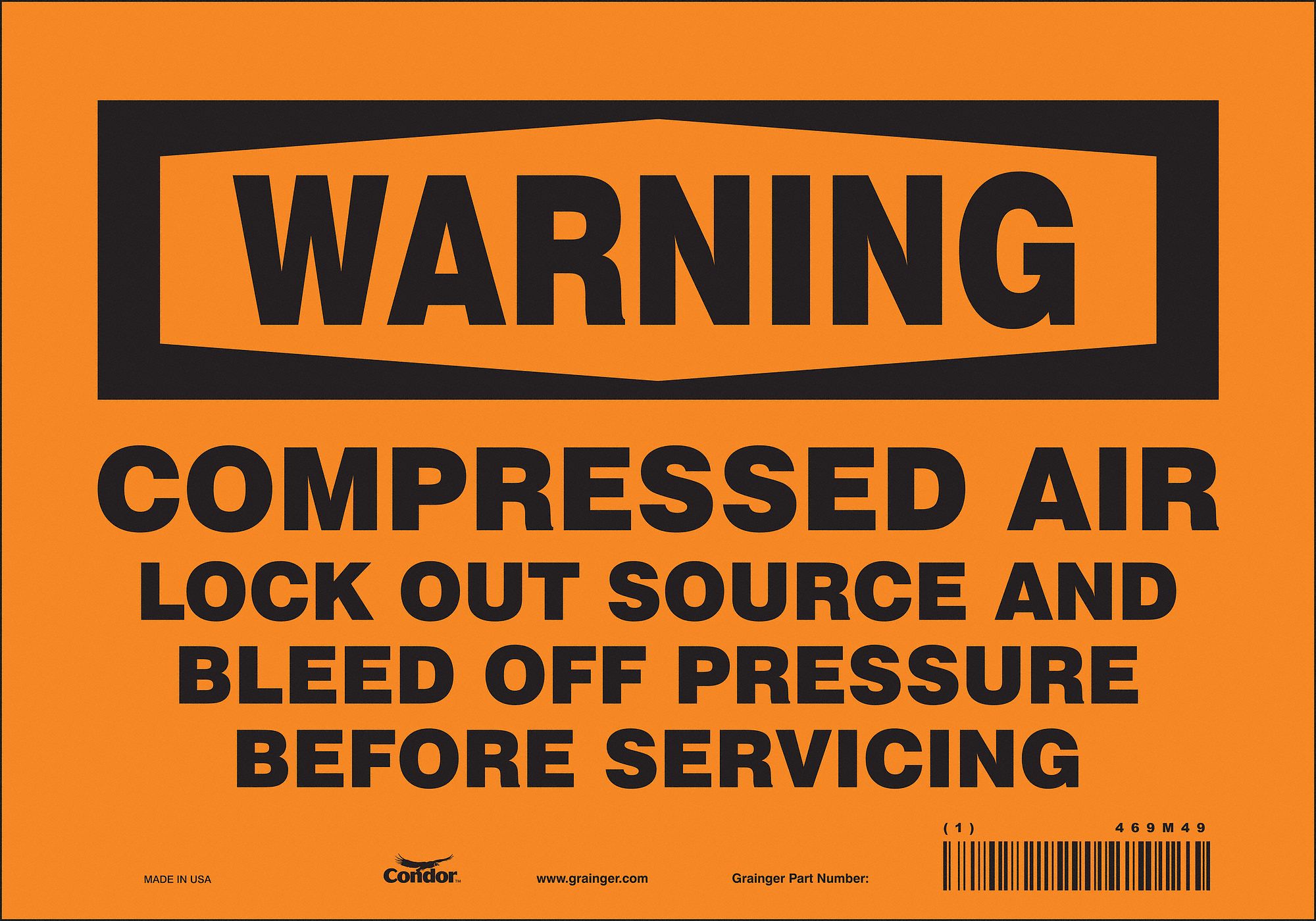 Safety Sign: Vinyl, Adhesive Sign Mounting, 7 in x 10 in Nominal Sign Size, Not Retroreflective
