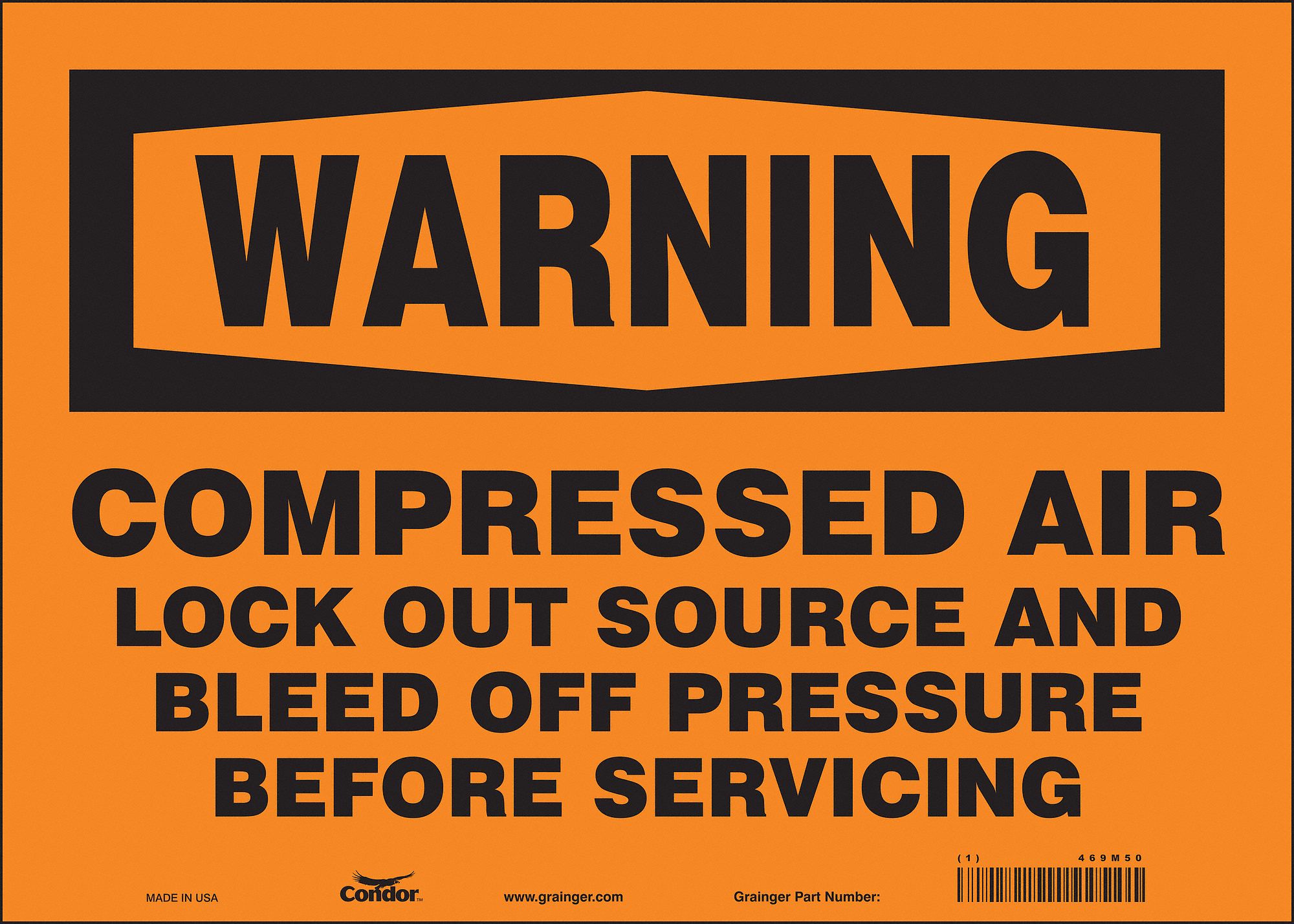 Safety Sign: Vinyl, Adhesive Sign Mounting, 10 in x 14 in Nominal Sign Size, Not Retroreflective