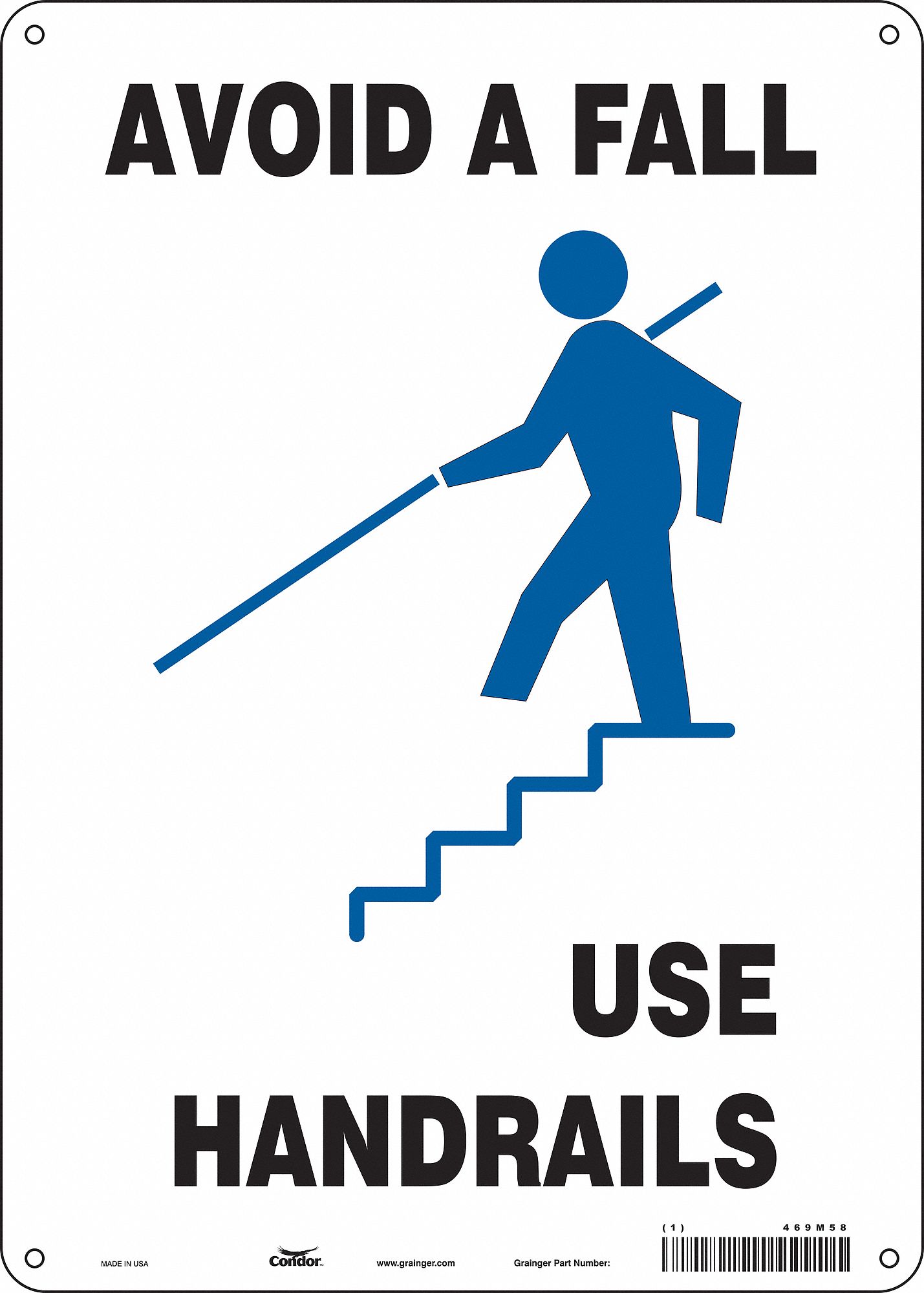 Safety Sign: Aluminum, Mounting Holes Sign Mounting, 14 in x 10 in Nominal Sign Size, 0.032 in Thick