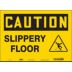 Caution: Slippery Floor Signs