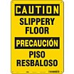Caution/Precaucion: Slippery Floor/Piso Resbaloso Signs image