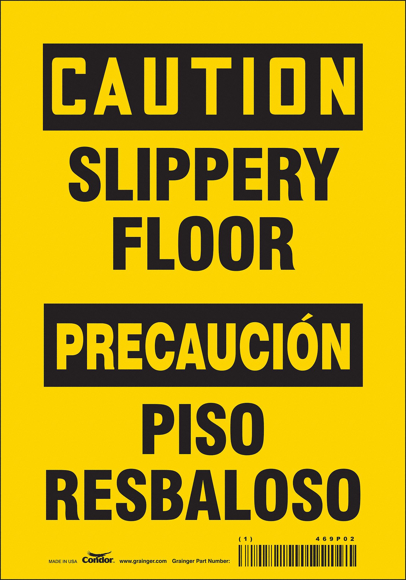 Safety Sign: Vinyl, Adhesive Sign Mounting, 10 in x 7 in Nominal Sign Size, Not Retroreflective