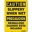 Caution/Precaucion: Slippery When Wet/Resbaloso Cuando Esta Mojado Signs image