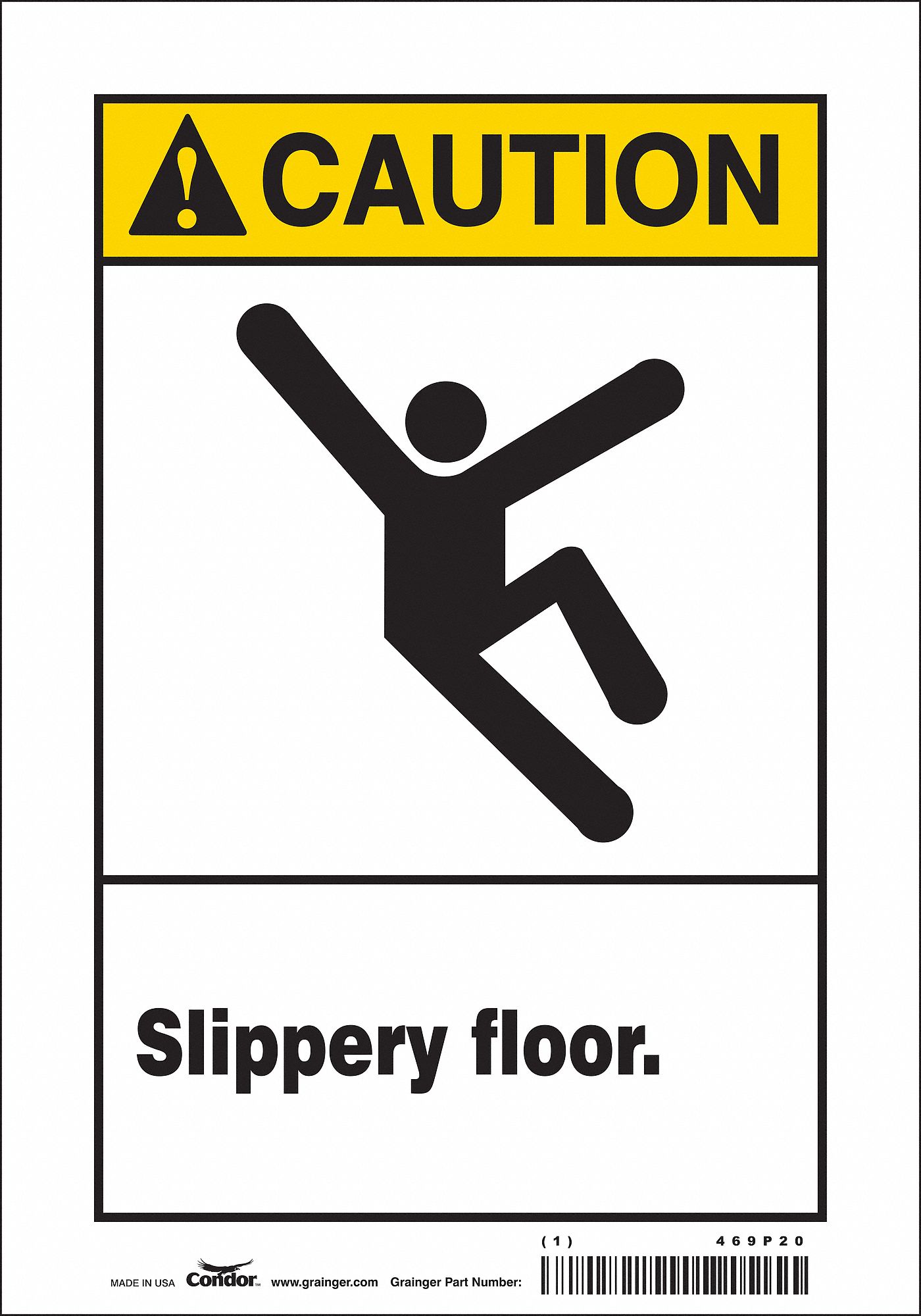 Safety Sign: Vinyl, Adhesive Sign Mounting, 10 in x 7 in Nominal Sign Size, Not Retroreflective