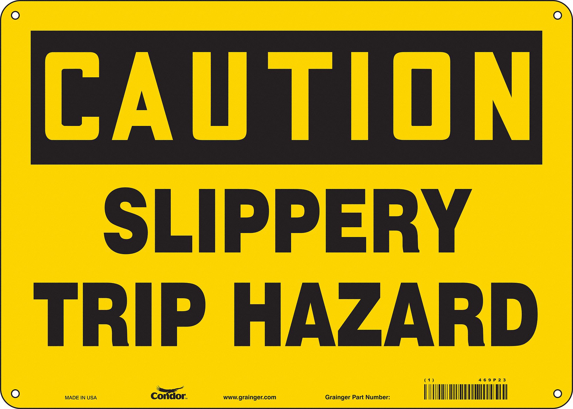 Safety Sign: Aluminum, Mounting Holes Sign Mounting, 10 in x 14 in Nominal Sign Size, 0.032 in Thick