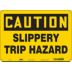 Caution: Slippery Trip Hazard Signs