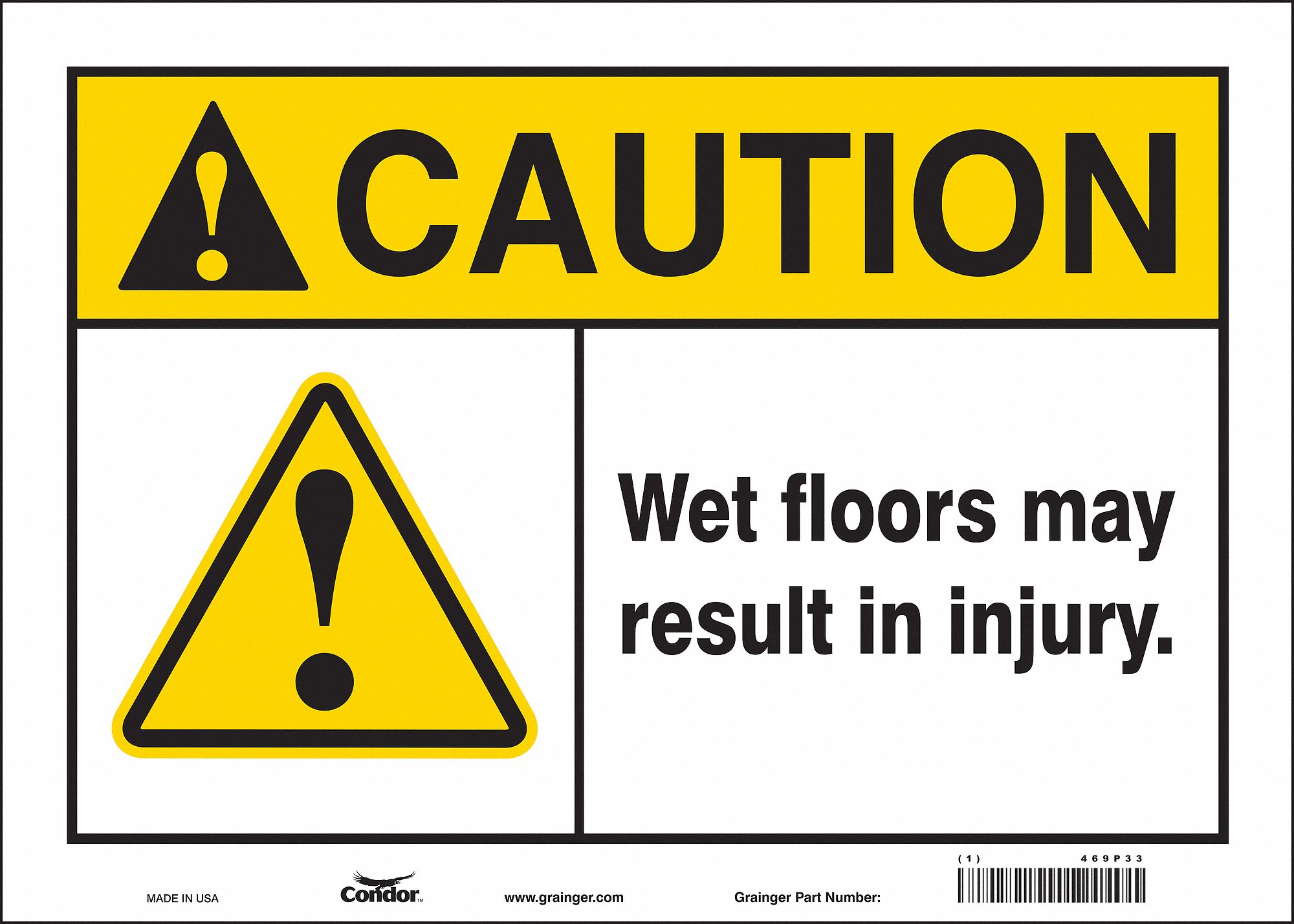 Safety Sign: Vinyl, Adhesive Sign Mounting, 10 in x 14 in Nominal Sign Size, Not Retroreflective