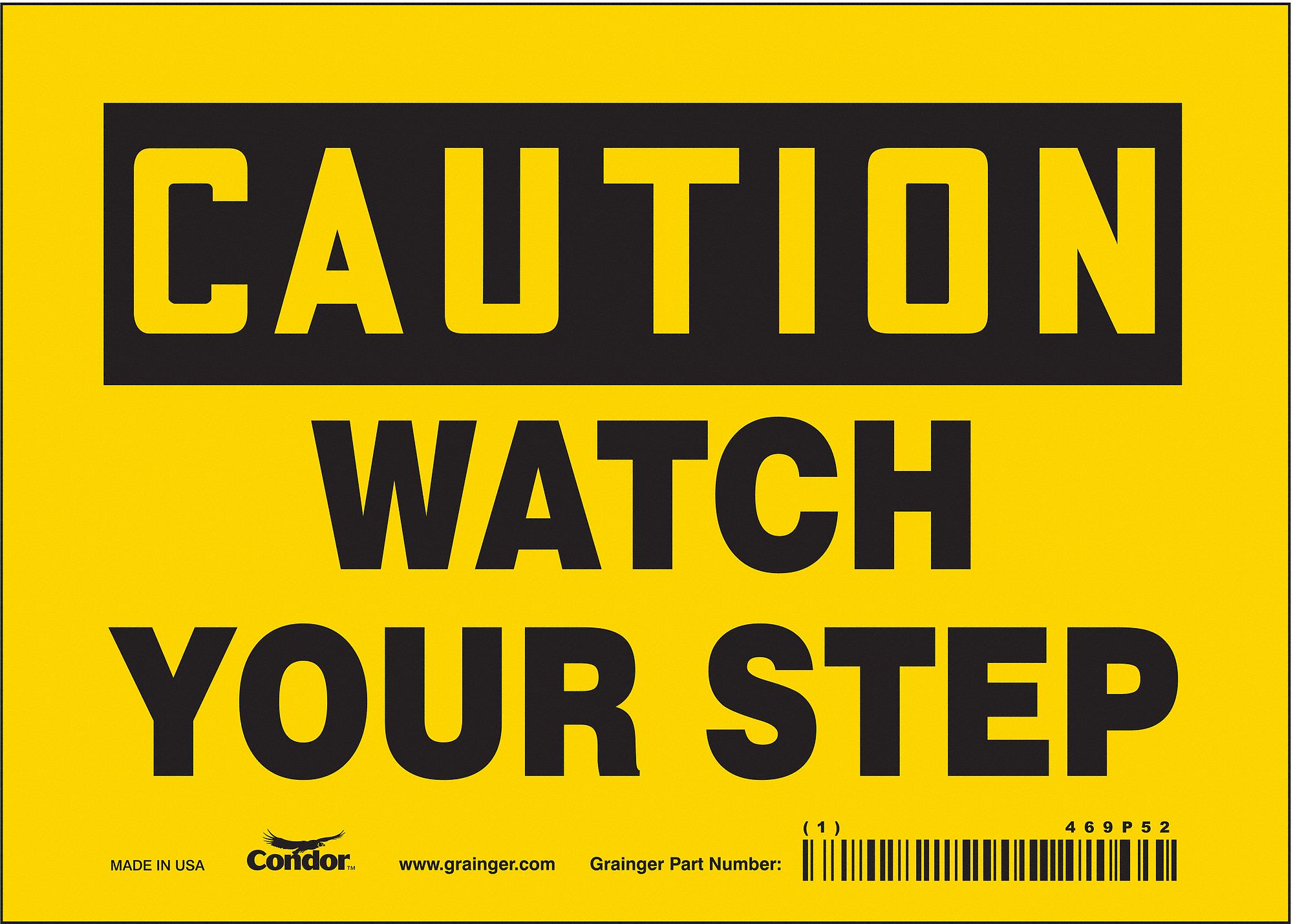 PANNEAU SECURITE,5PO X 7PO,VINYLE