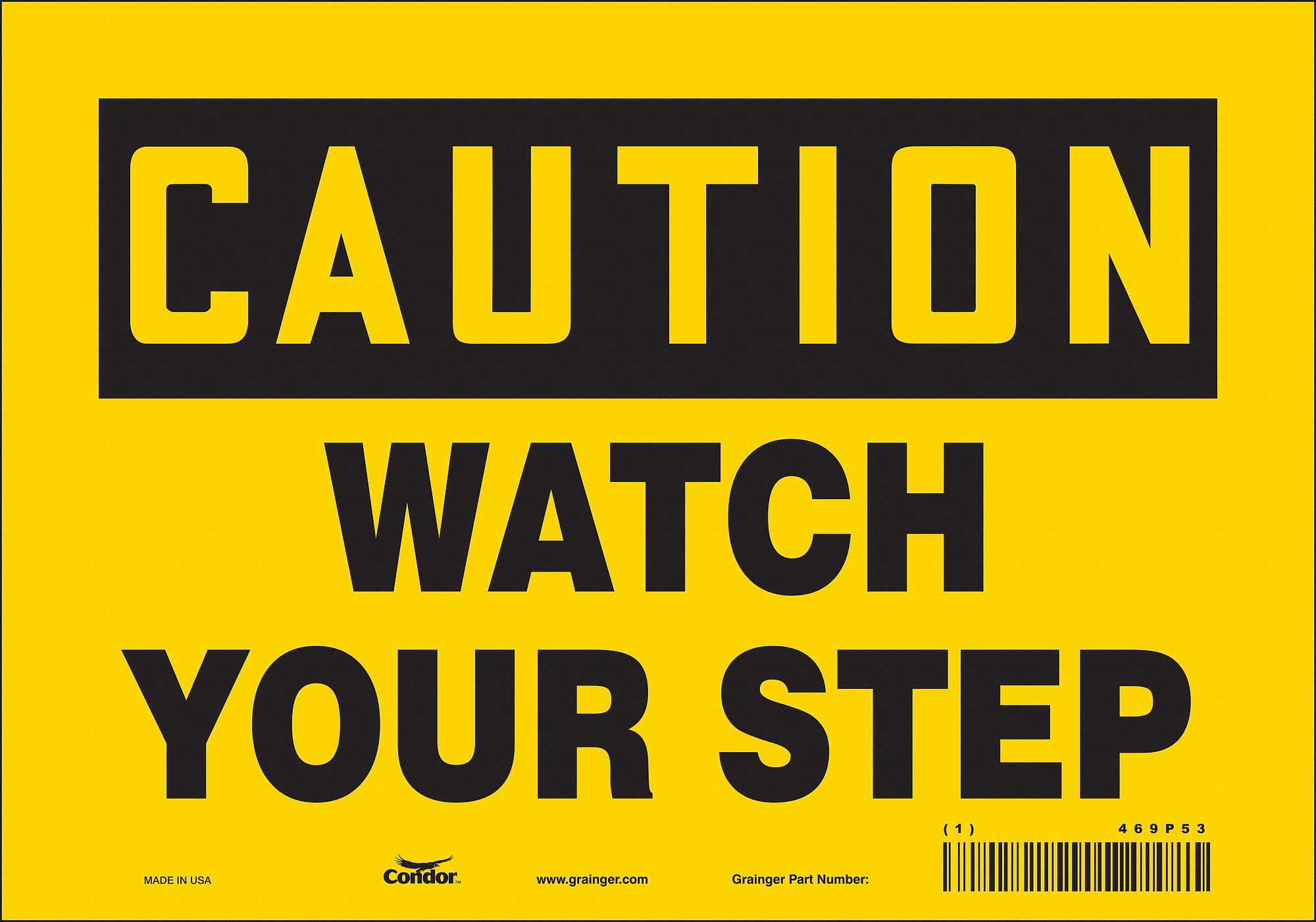 PANNEAU SECURITE,7PO X 10PO,VINYLE