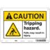 Caution: Tripping Hazard. Falls May Result In Injury. Signs