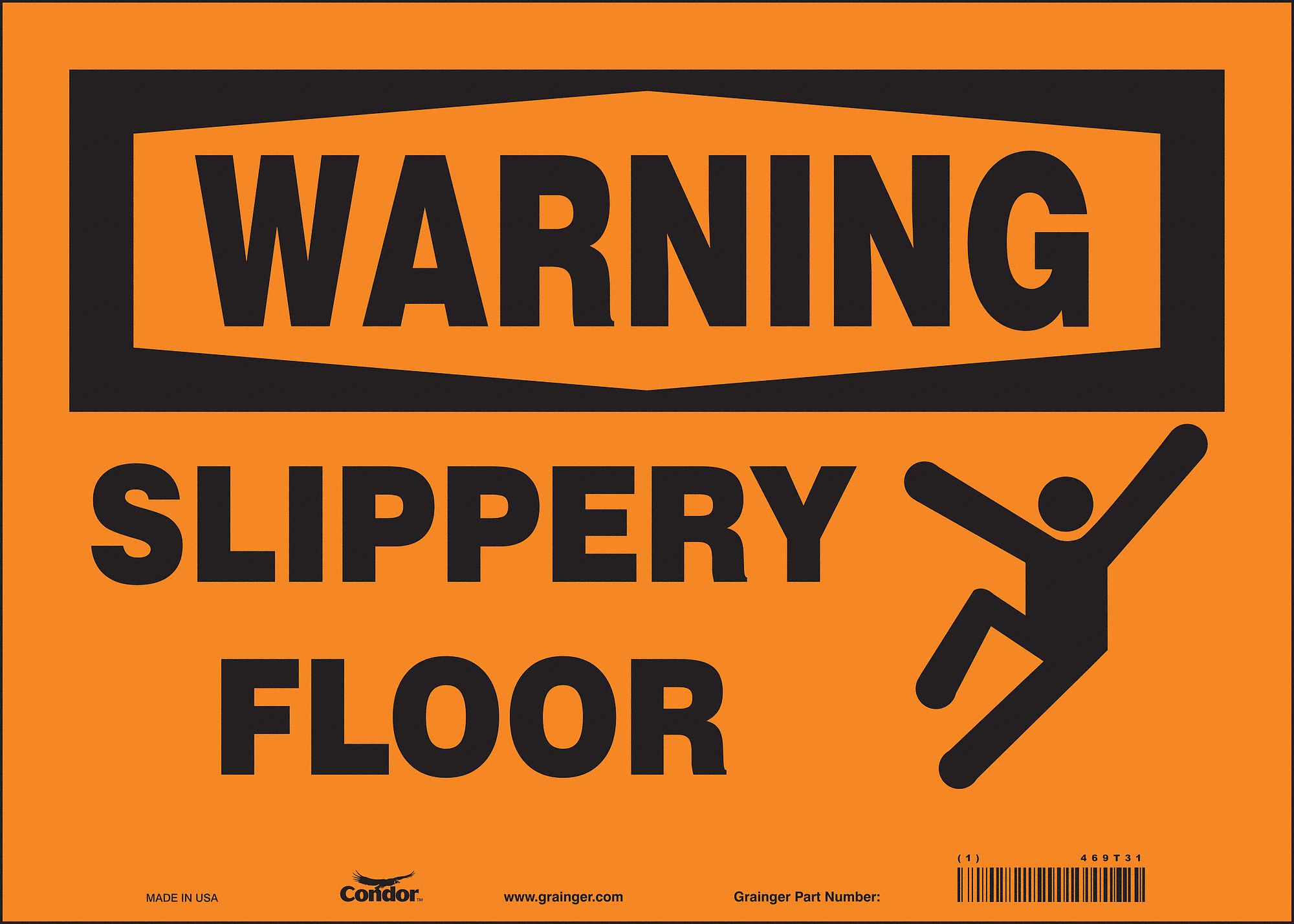 Safety Sign: Vinyl, Adhesive Sign Mounting, 10 in x 14 in Nominal Sign Size, Not Retroreflective