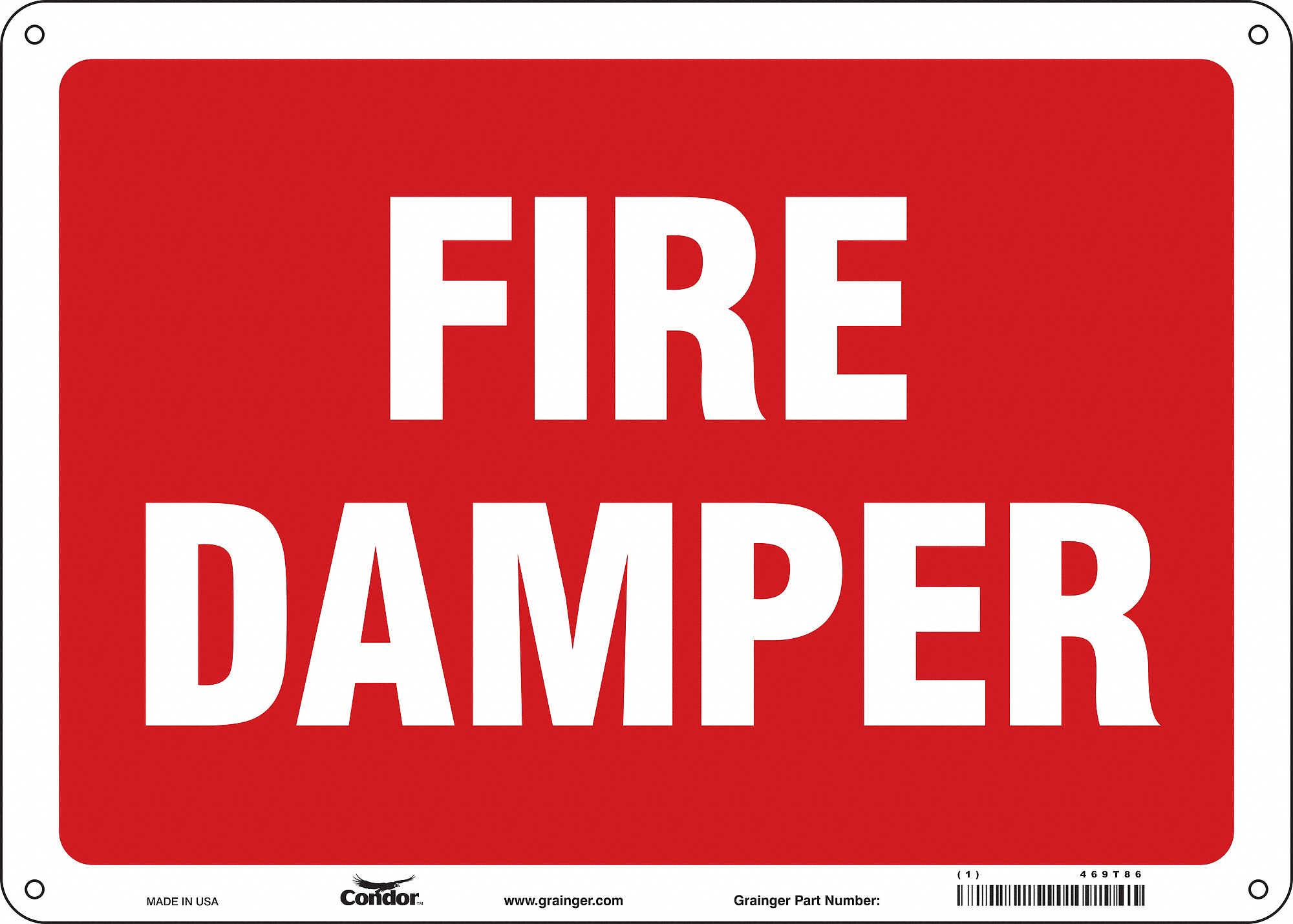 Safety Sign: Polyethylene, Mounting Holes Sign Mounting, 10 in x 14 in Nominal Sign Size