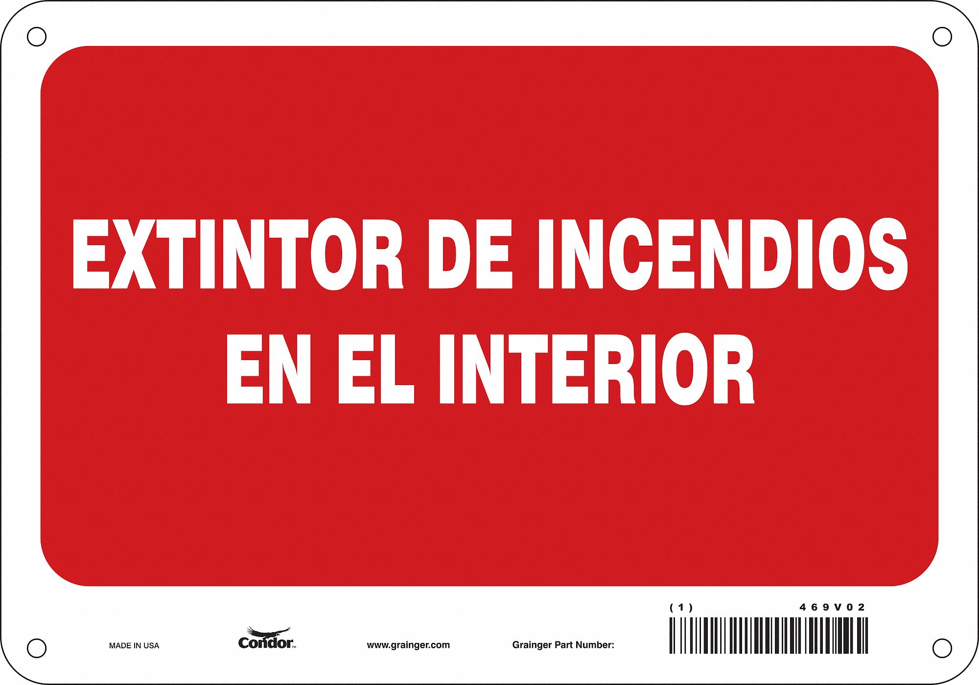 Safety Sign: Polyethylene, Mounting Holes Sign Mounting, 7 in x 10 in Nominal Sign Size