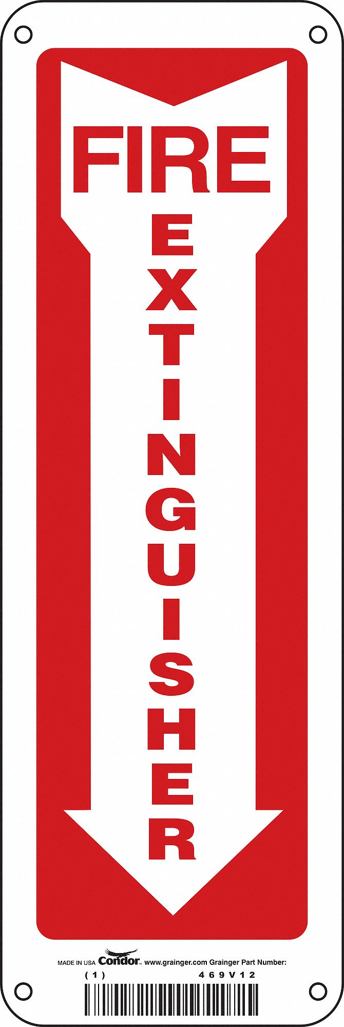 Safety Sign, 12 in x 4 in, Aluminum