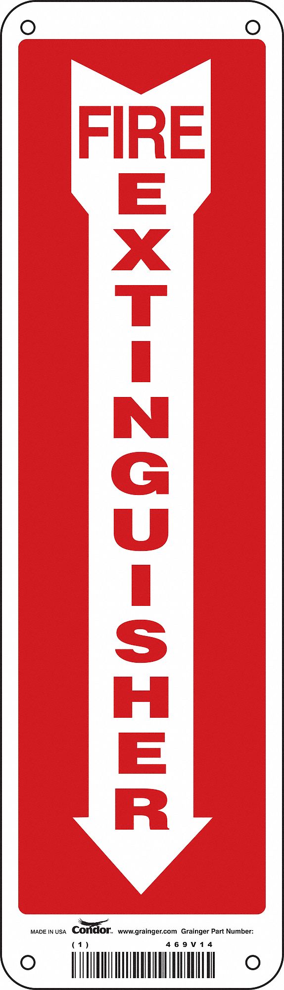 Safety Sign: Aluminum, Mounting Holes Sign Mounting, 14 in x 4 in Nominal Sign Size, 0.032 in Thick